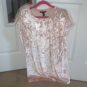 Light pink velvet crush T-shirt dress From forever 21